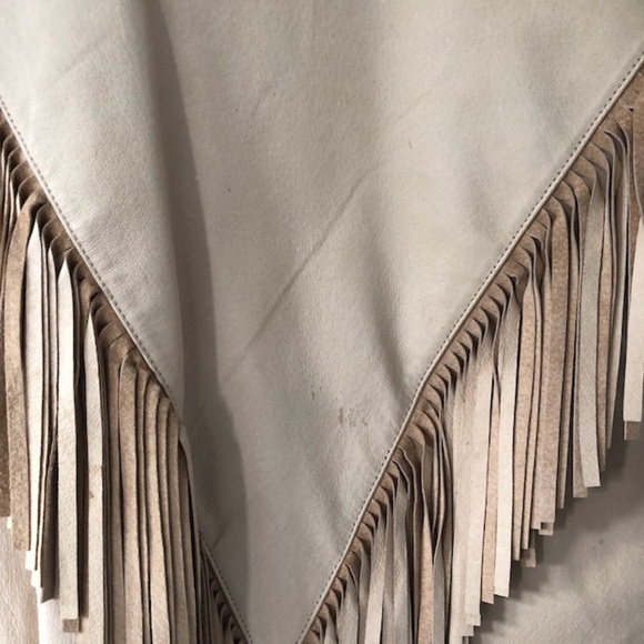 Vintage Leather Tassel Jacket - Tan - Picture 9 of 16